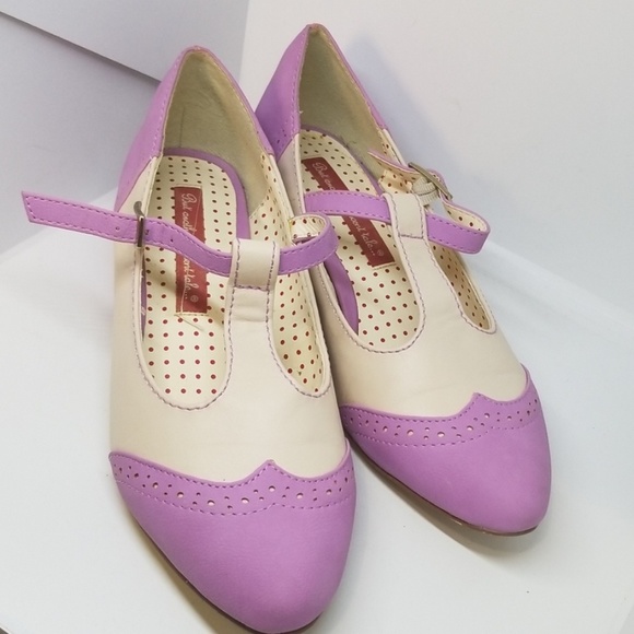 But another innocent tale purple/tan shoe 7 - Picture 3 of 5
